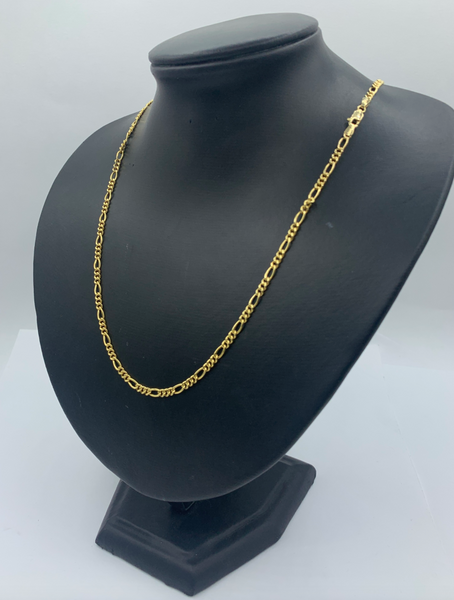 20Inch 10K Gold Figaro Link Mens' Chain