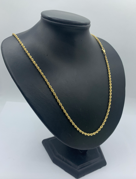 24 Inch Diamond Cut 10K Gold Mens Chain