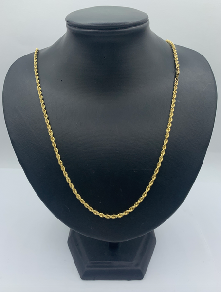 24 Inch Diamond Cut 10K Gold Mens Chain