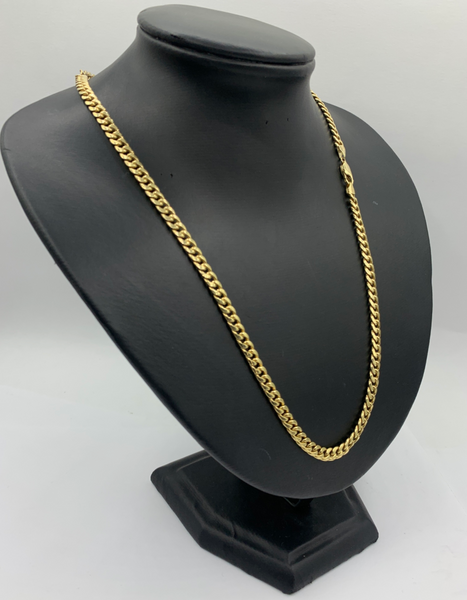 22 Inch 10kt Gold Hollow Cuban Chain