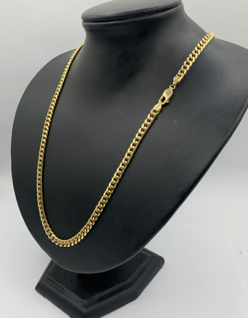 22 Inch 10kt Gold Hollow Cuban Chain