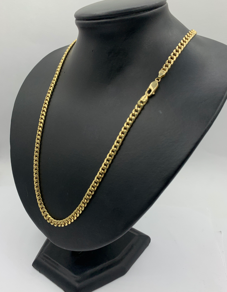 22 Inch 10kt Gold Hollow Cuban Chain