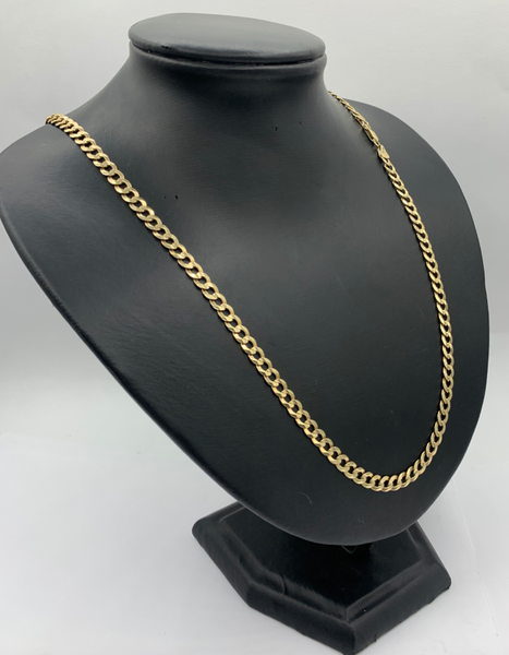 26 Inch 10kt Gold Hollow Cuban Chain