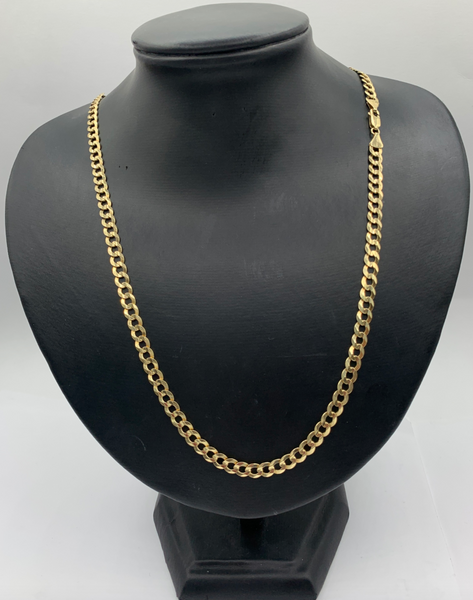 26 Inch 10kt Gold Hollow Cuban Chain