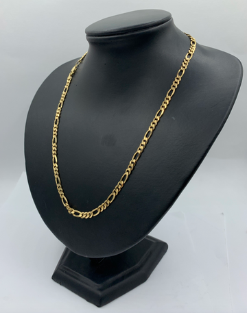 20 Inch 10K Gold Figaro Mens' Chain