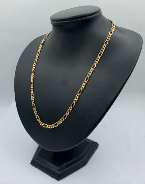 20 Inch 10K Gold Figaro Mens' Chain