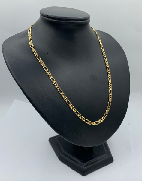 20 Inch 10K Gold Figaro Mens' Chain