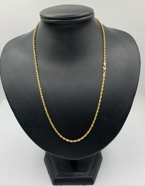 20 Inch 10kt Yellow Gold Quint Rope Chains