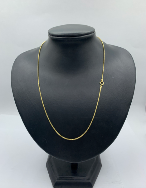 20 Inch 10K Gold Wheat Fox Tail Chain