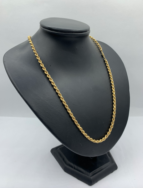 22 Inch 10K Yellow Gold Quint Rope Chains