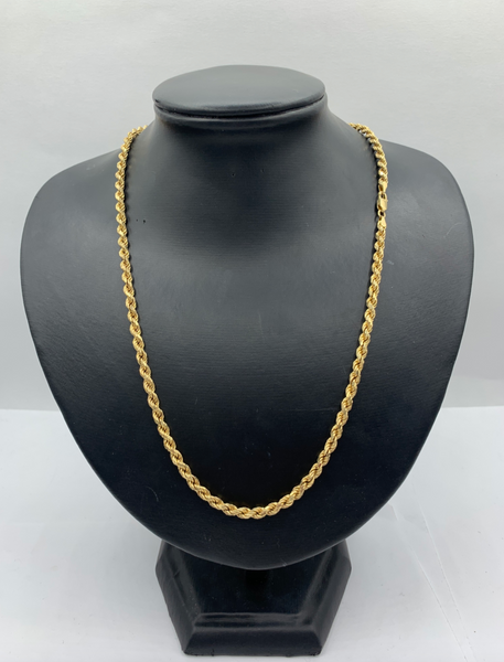 22 Inch 10K Yellow Gold Quint Rope Chains
