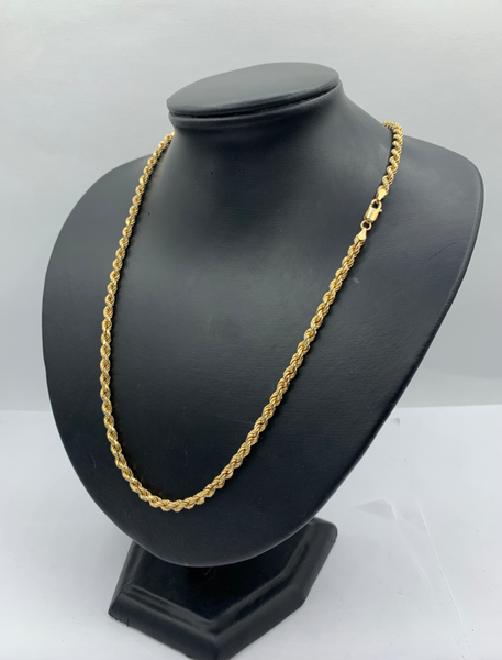 22 Inch 10K Yellow Gold Quint Rope Chains