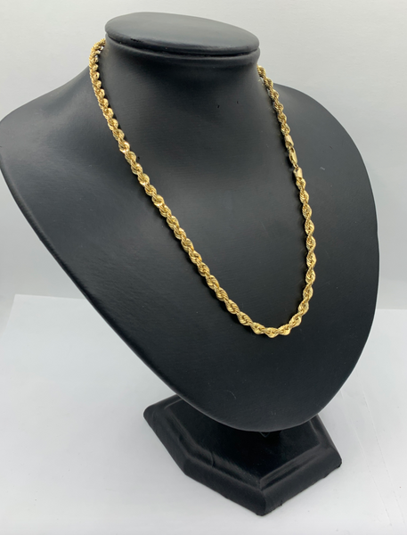 18 Inch 10K Solid Quint Rope Chains