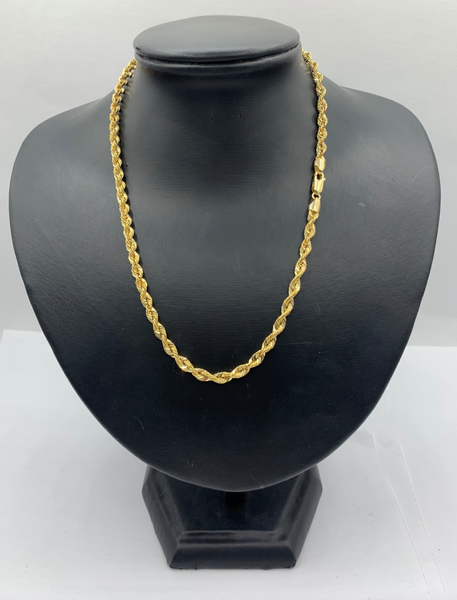 18 Inch 10K Solid Quint Rope Chains