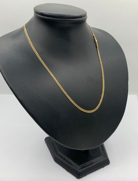 18 Inch 10K Mini Gold Hollow Cuban Chains