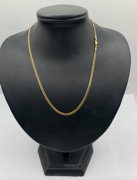 18 Inch 10K Mini Gold Hollow Cuban Chains