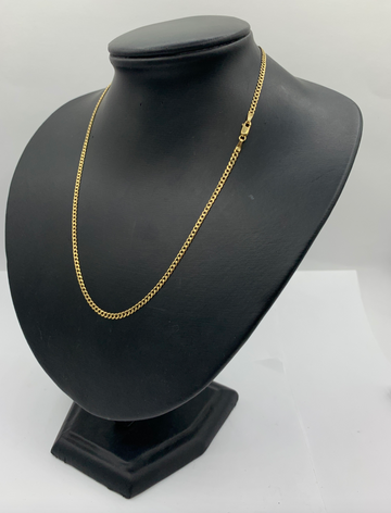 18 Inch 10K Mini Gold Hollow Cuban Chains