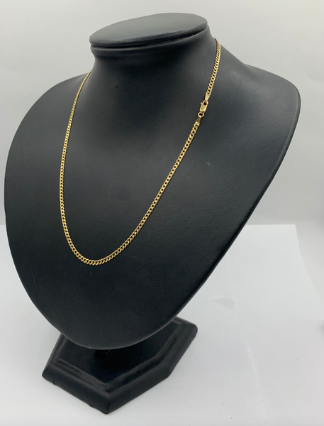 18 Inch 10K Mini Gold Hollow Cuban Chains