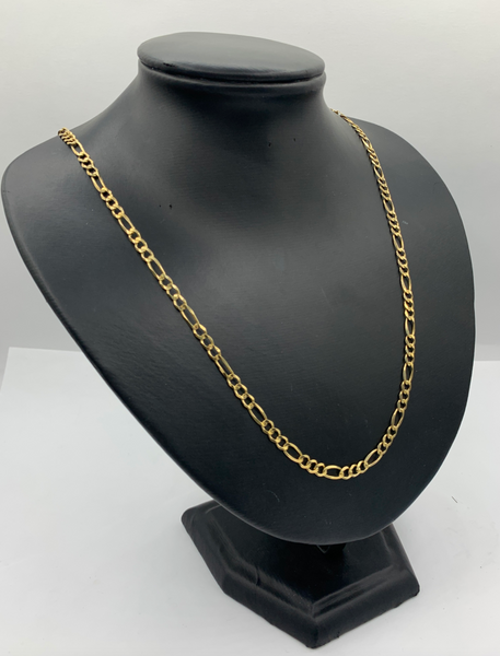 10K Gold Classic Figaro Mens Chain