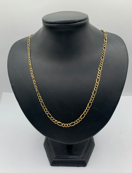 10K Gold Classic Figaro Mens Chain