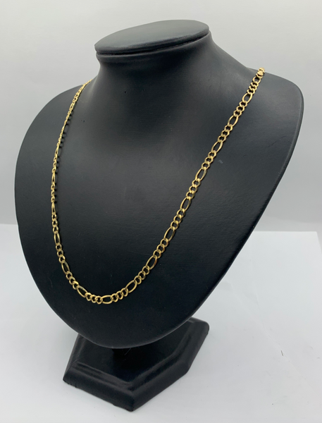 10K Gold Classic Figaro Mens Chain