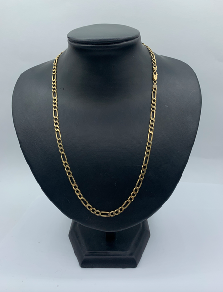21 Inch 10K Gold Classic Figaro Chain
