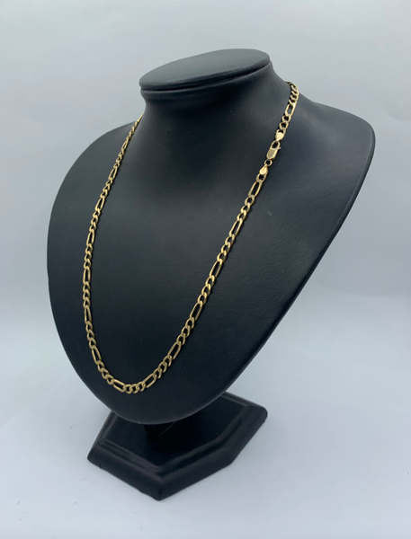 21 Inch 10K Gold Classic Figaro Chain
