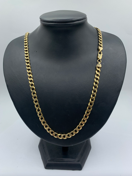 26 Inch 10K Gold Miami Cuban Link Mens' Chain