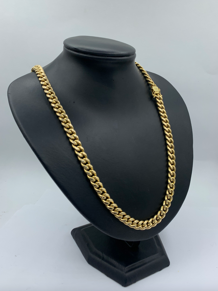 28 Inch 10K Gold Cuban Link Mens' Chain