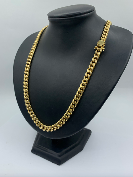 28 Inch 10K Gold Cuban Link Mens' Chain