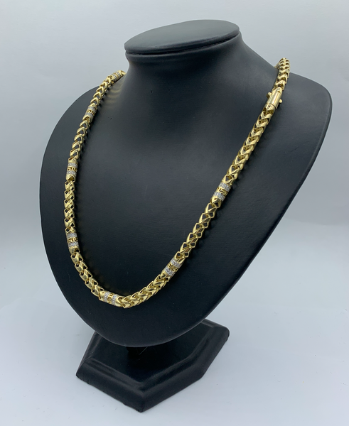 24 Inch 10K Gold Hollow Fashion Chains