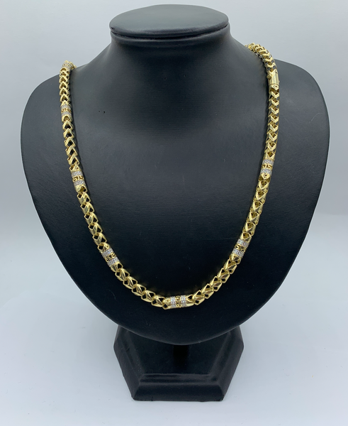 24 Inch 10K Gold Hollow Fashion Chains