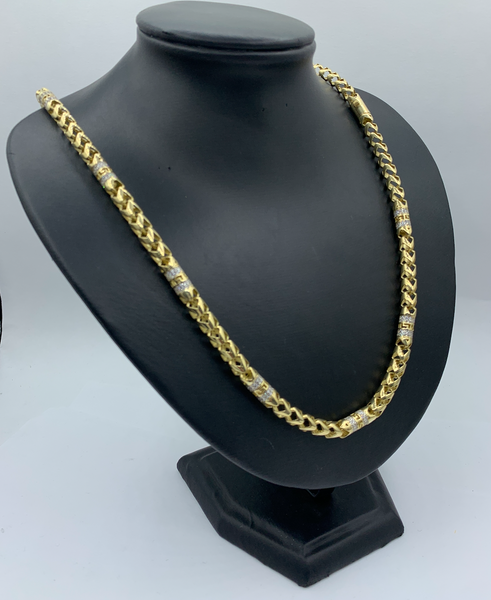 24 Inch 10K Gold Hollow Fashion Chains