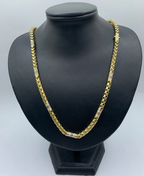 24 Inch 10K Gold Fashion Hollow Mens' Chain