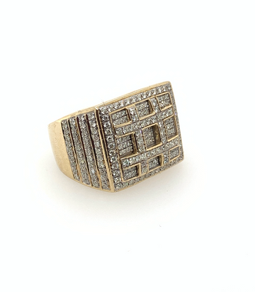 2.00 Carat Diamond Lance Big Boy 10K Gold Mens Ring