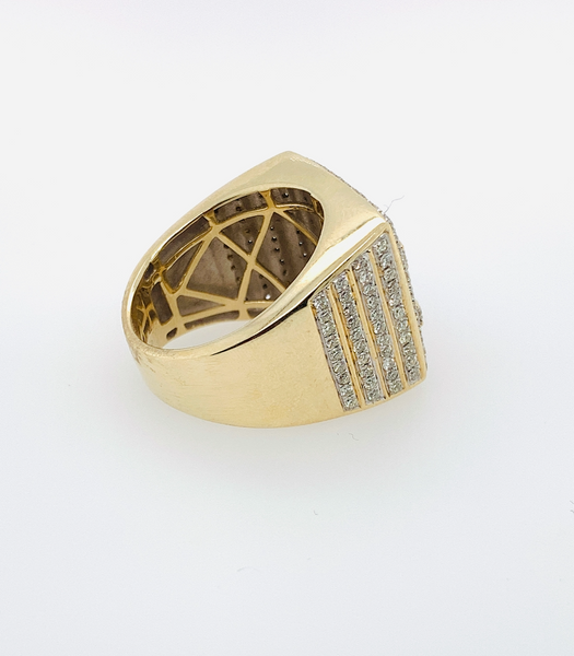 2.00 Carat Diamond Lance Big Boy 10K Gold Mens Ring