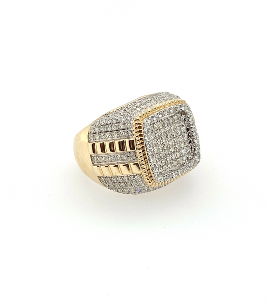 1.75 Carat Diamond Rowdy Big Boy 10K Gold Mens Ring