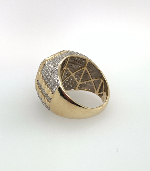 1.75 Carat Diamond Rowdy Big Boy 10K Gold Mens Ring