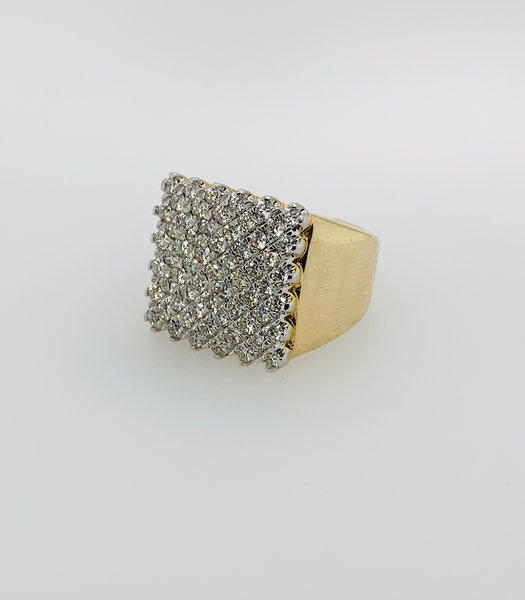 3.00 Carat Diamond Dash Big Boy 10K Gold Mens Ring