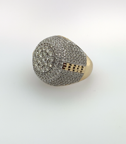 3.25 Carat Diamond Roan Big Boy 10K Gold Mens Ring