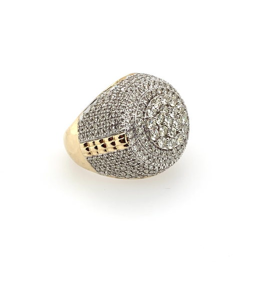 3.25 Carat Diamond Roan Big Boy 10K Gold Mens Ring