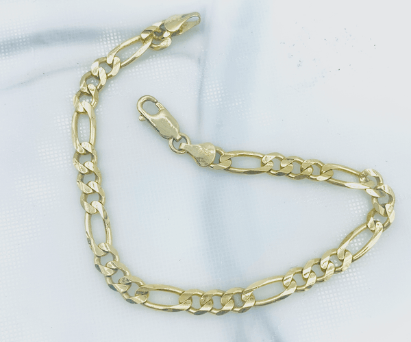 Strong Tomorrow 10k Yellow Gold Figaro Bracelet