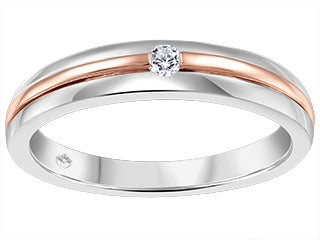 Avalon Diamond 10K White and Yellow Band Rings WBC452G/07