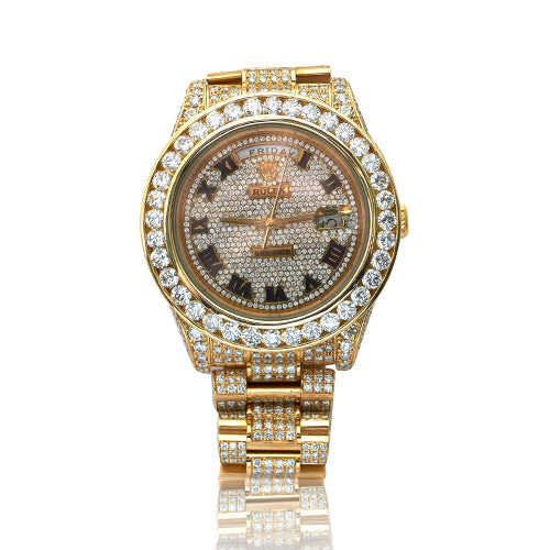 18KY PREOWNED ROLEX 41mm WITH 20.50 CTS