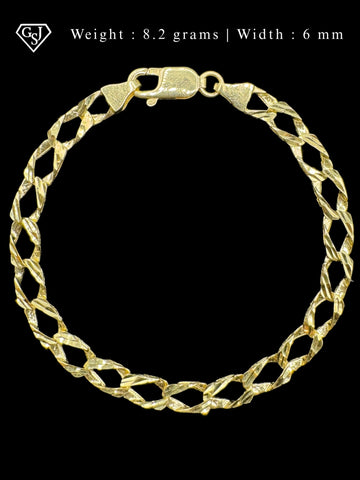 10K Diamond-Cut Bracelet