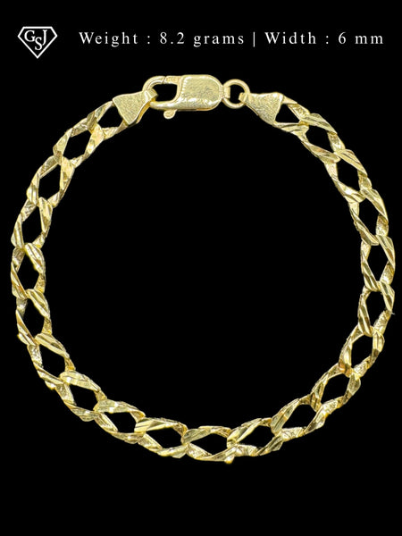 10K Diamond-Cut Bracelet