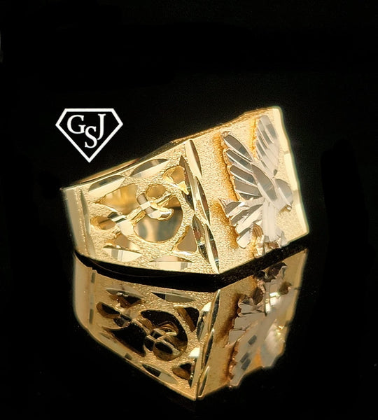 10kt gold men’s eagle ring