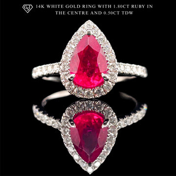 Teardrop Ruby Ring