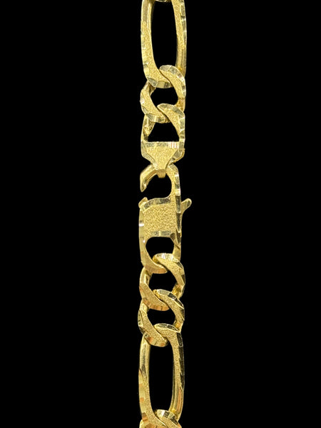 10K Diamond-Cut Figaro Chain