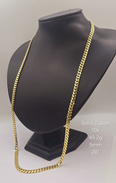 10K Solid Cuban Chain